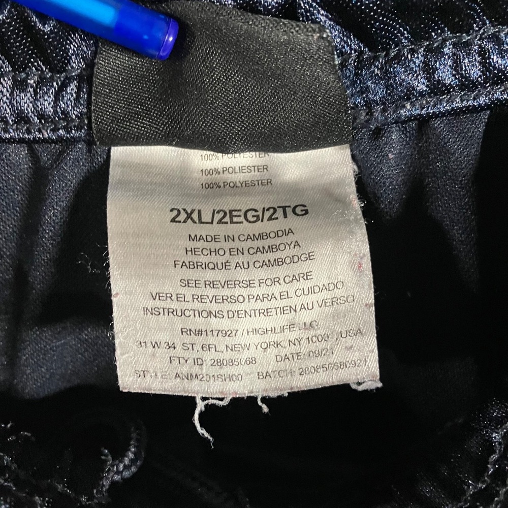 Vintage And 1 Basketball Shorts Men 2XL Dazzle‎ Silky Shiny Loose Baggy Y2K - Picture 9 of 12